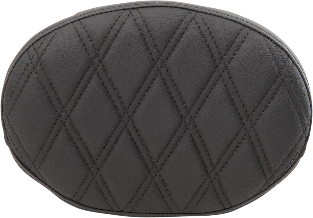 Oval Sissy Bar Pad - Double Diamond - Black Stitch - FL '99-'22