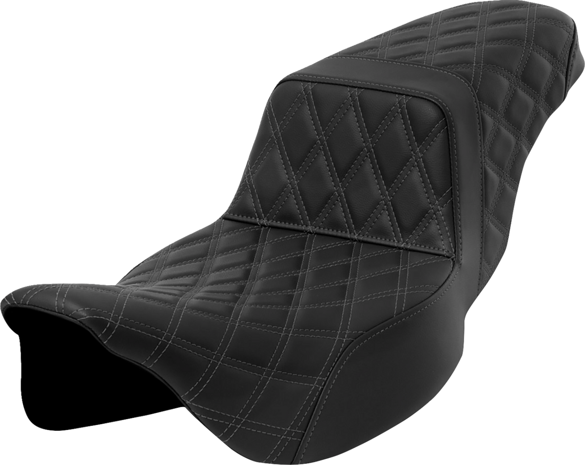 Step-Up Seat - Lattice Stitch - Dark Gray Stitch - Extended Reach - FLH/FLT '08-'23
