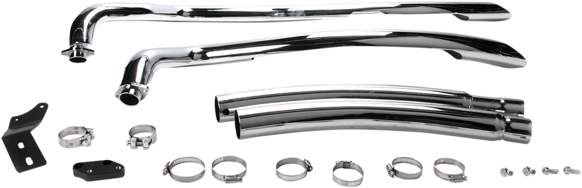Speedster Swept Exhaust - Chrome - Vulcan 900