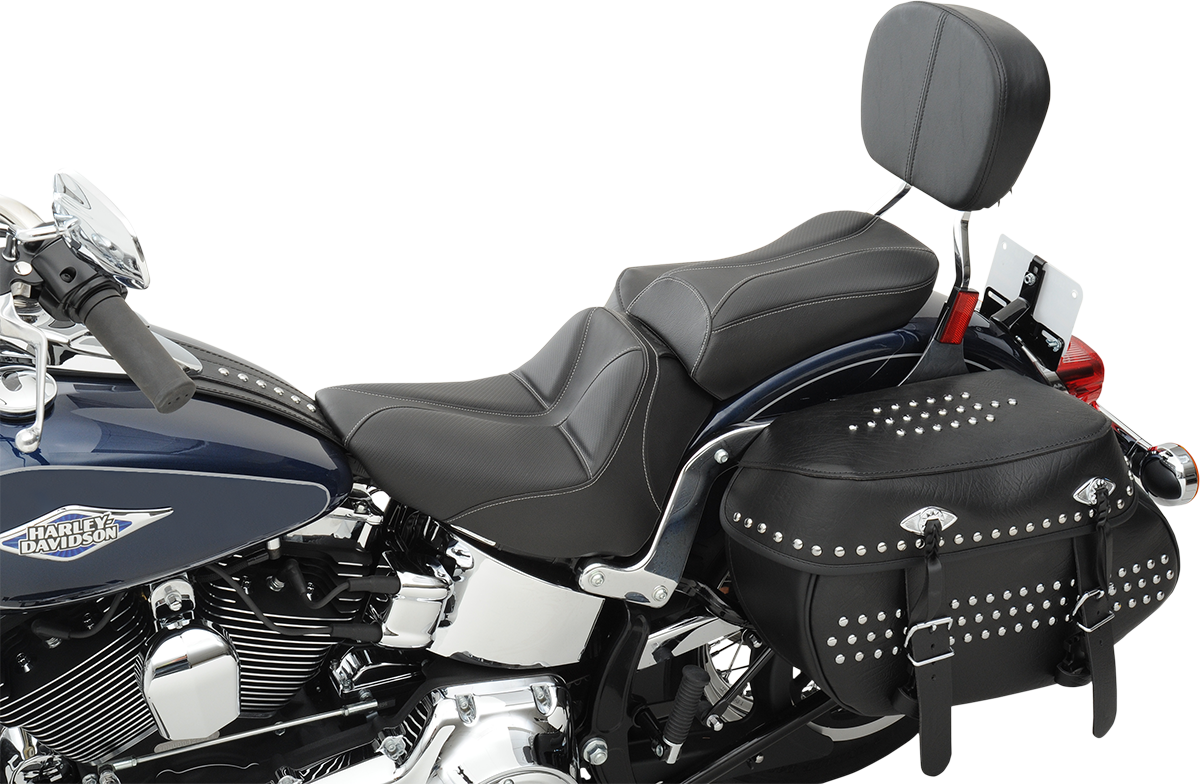 Dominator Solo Seat - W/O Backrest - Black W/ Gray Stitching - FLSTC/N '06-'17