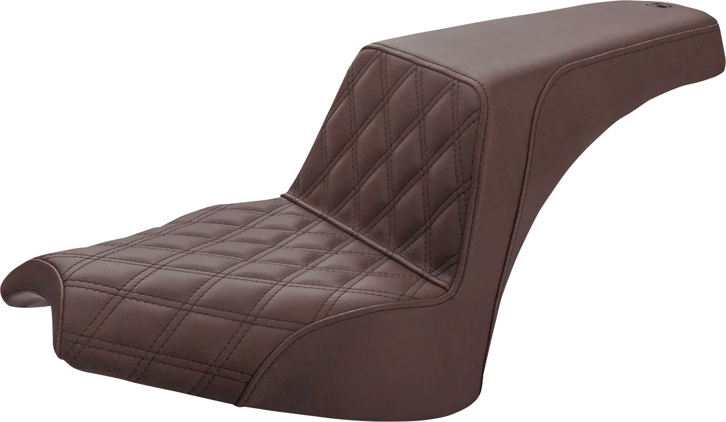 Step-Up Seat - Front Lattice Stitch/Rear Smooth - Brown - Chief