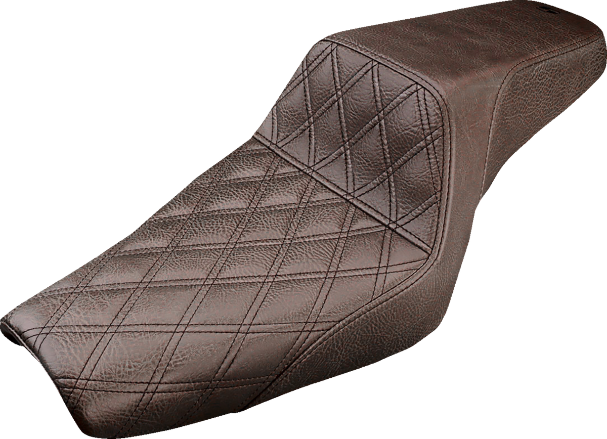 Step-Up Seat - Front Lattice Stitch - Brown - XL