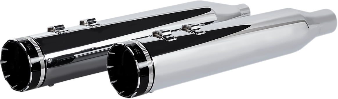 4-1/2" HP-Plus® Slip-On Mufflers - Chrome With Tracer - Touring