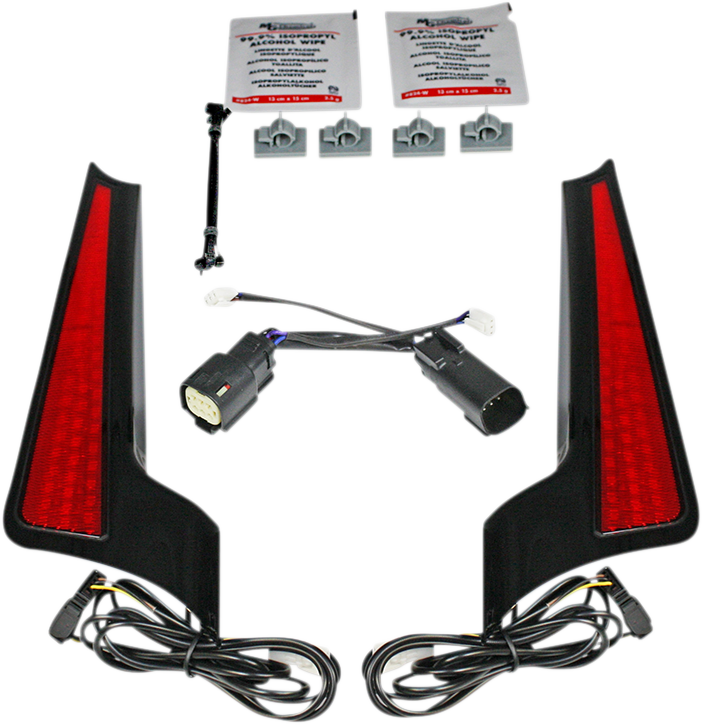 Fascia LED Light Panels - Black/Red