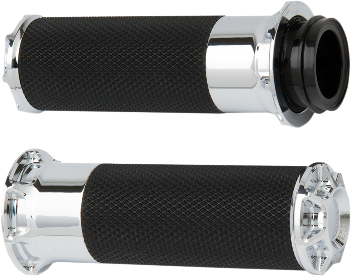 Beveled Grips - Cable - Chrome