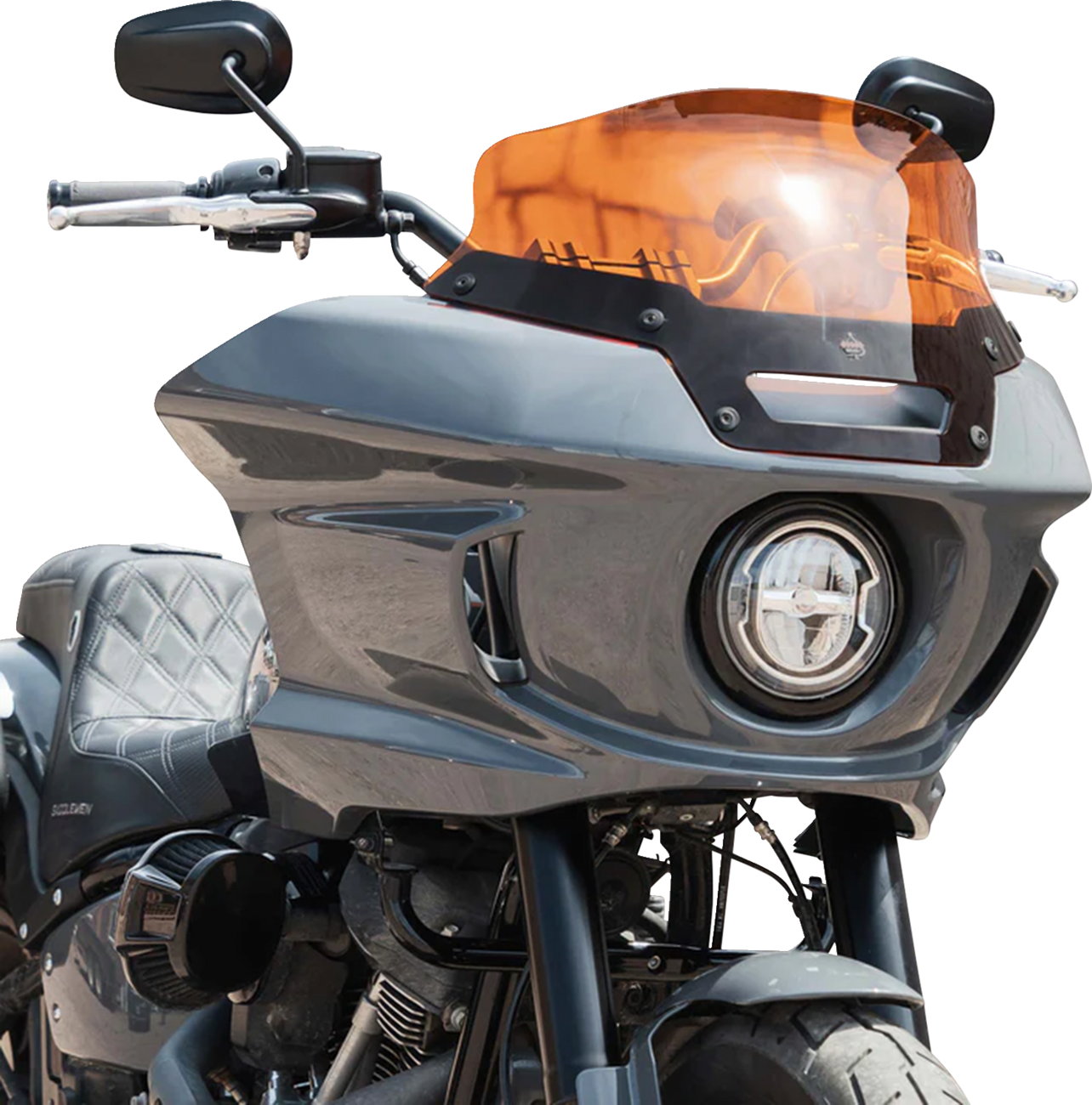 Kolor Flare® Windshield - 6" - Orange - '22-'25 FXLRST