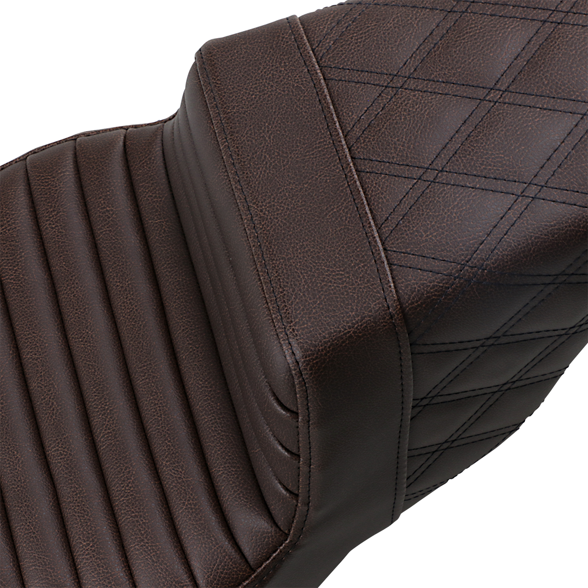 Step-Up Seat - Front Tuck-N-Roll/Rear Lattice Stitch - Brown - FL '08-'24