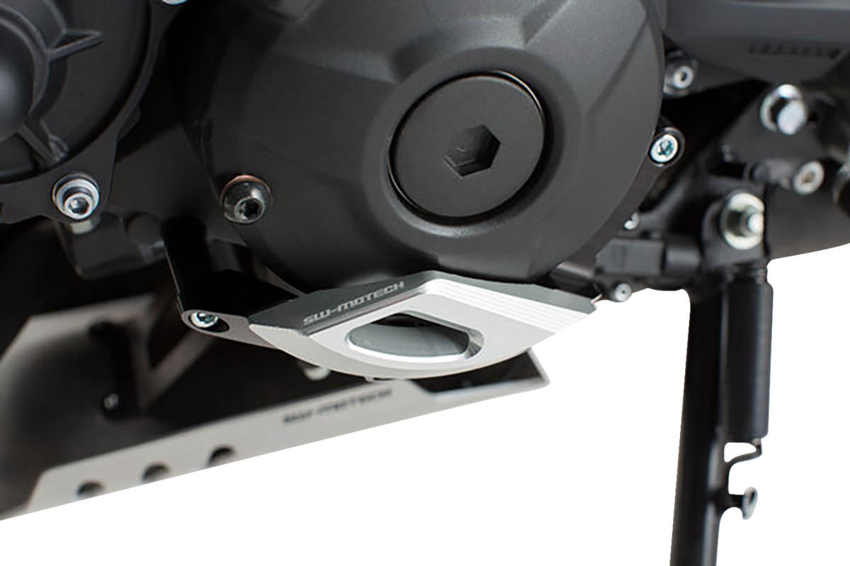 Engine Case Protector - Black/Silver - Yamaha