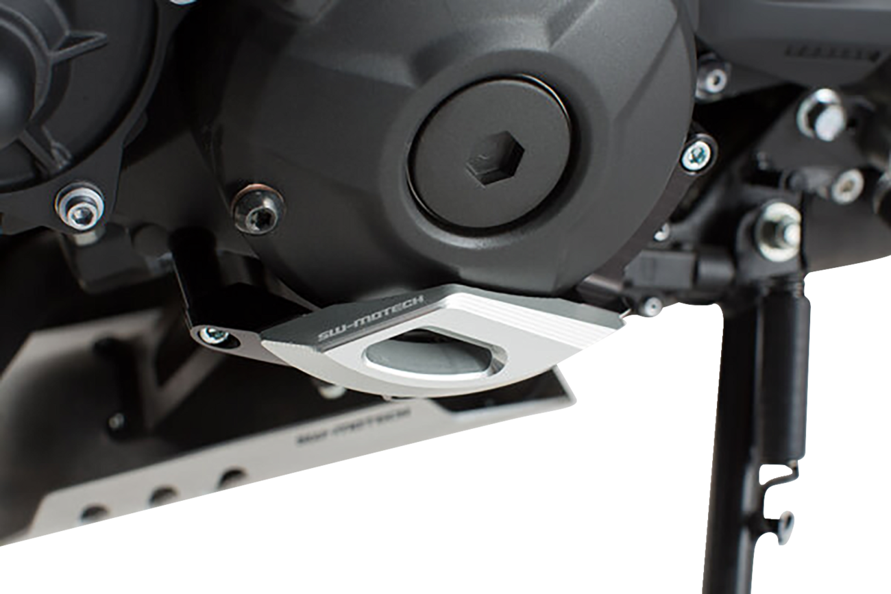Engine Case Protector - Black/Silver - Yamaha