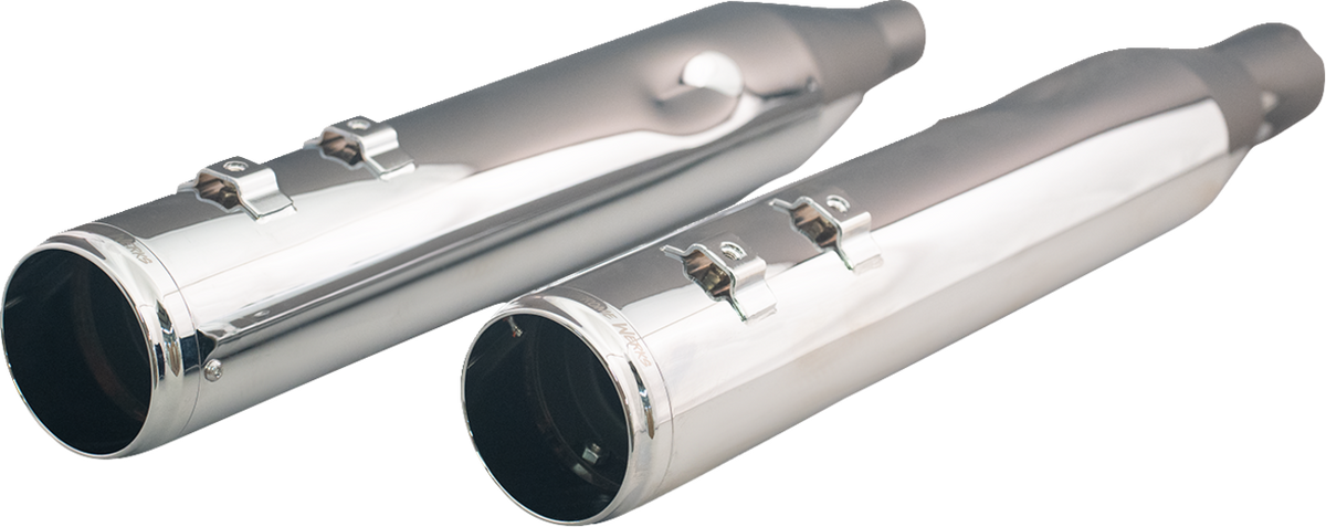 4-1/2" HP-Plus® Slip-On Mufflers With Race Tip - Chrome - M8