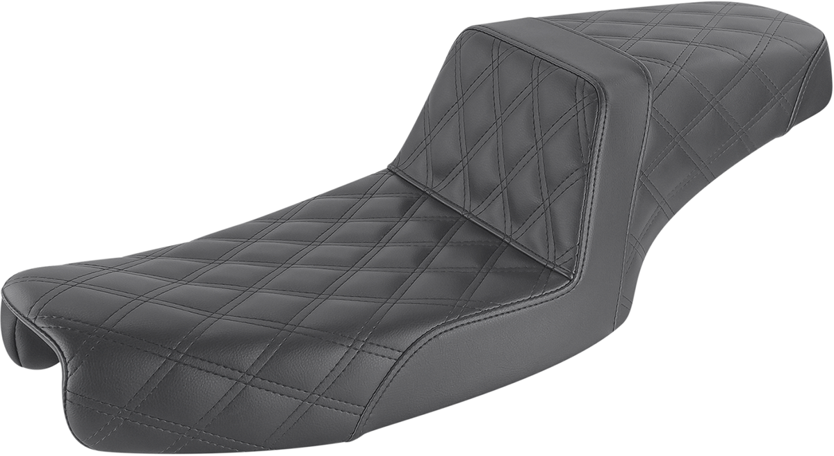 Step-Up Seat - Full Lattice Stitch - Black - Dyna
