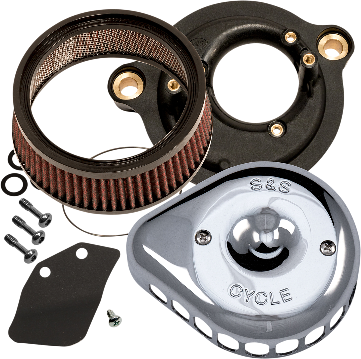Mini Teardrop Stealth Air Cleaner Kit - Chrome