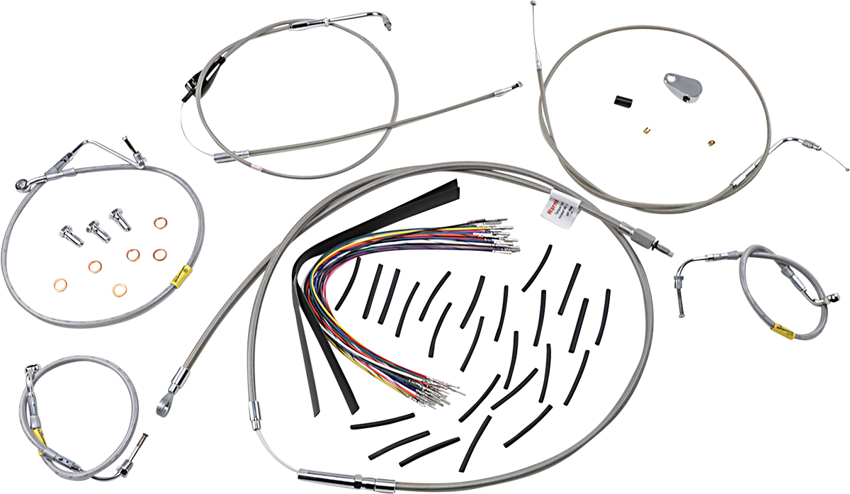 Control Kit For Early Touring Bikes With Bagger Bar Handlebars - 13" - Cruise - Stainless