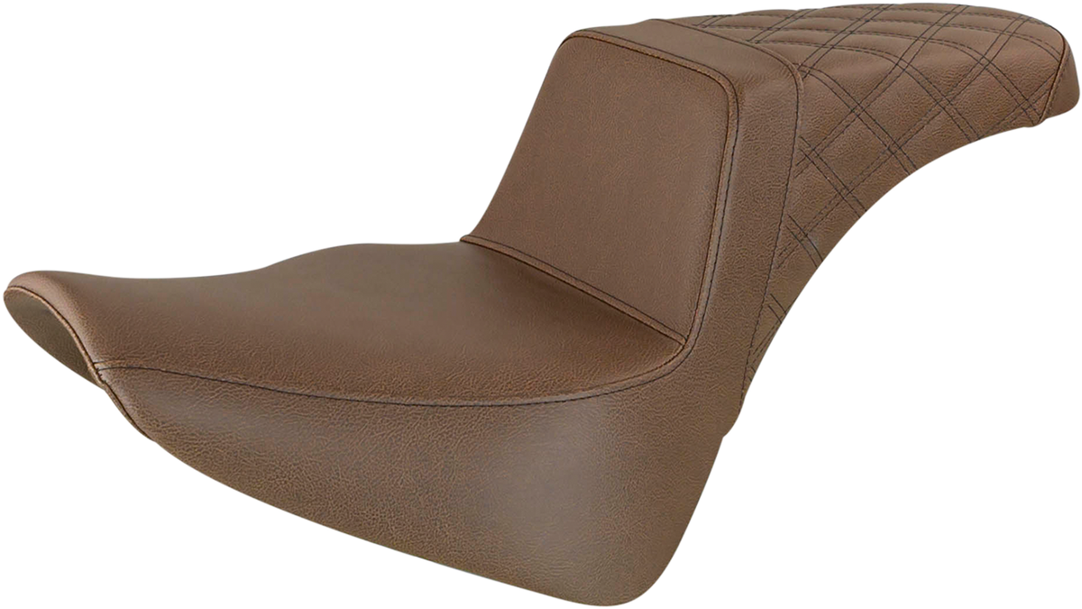 Step-Up Seat - Rear Lattice Stitch - Brown