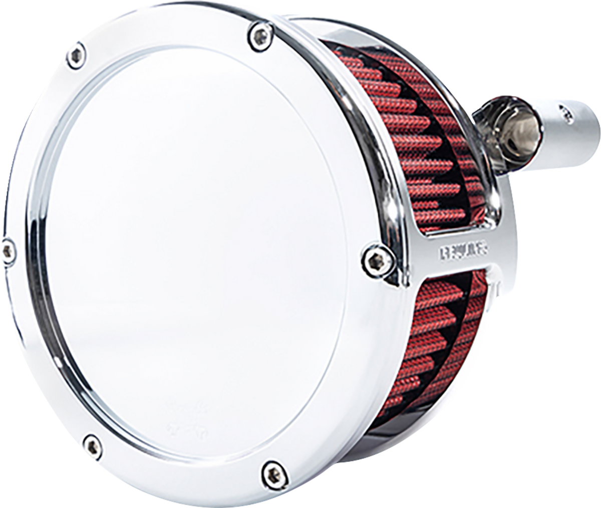 BA Air Cleaner Kit - Chrome With Red Filter - '08-'17 Dyna/Softail/Touring