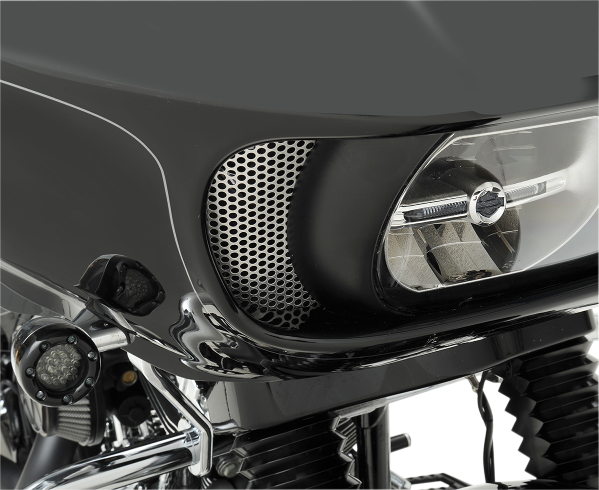 Fairing Vent Screen - Round - Chrome - FLTR