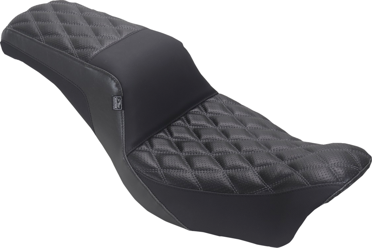 Squareback Seat - Double Diamond - Gray Stitch - Dyna '06-'17