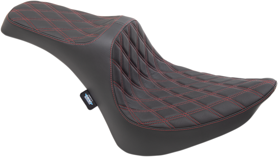 Predator III Seat - Double Diamond - Red Stitching - FXST/FLST '84-'99
