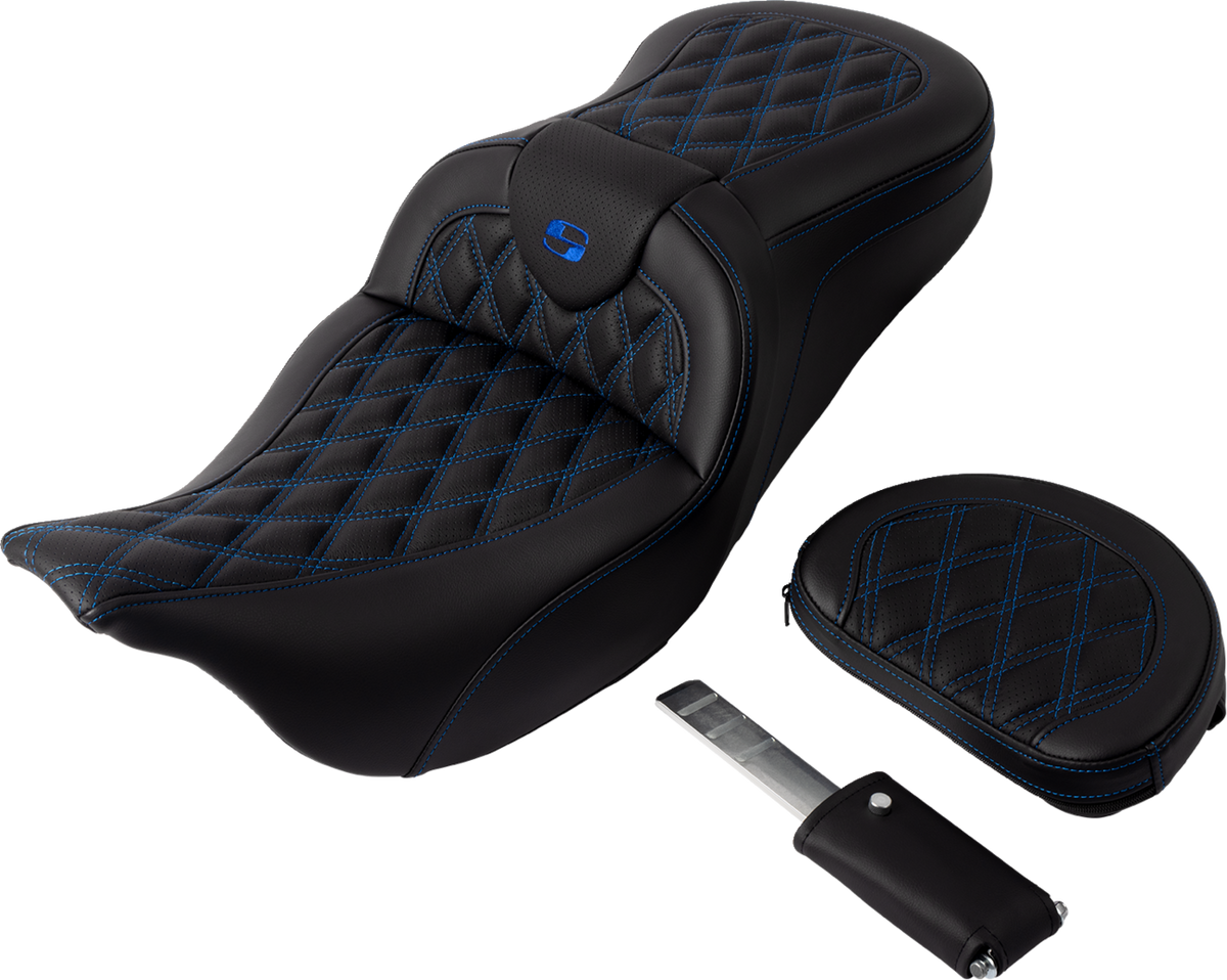 Roadsofa™ Seat - With Backrest - Blue Stitch - FL '08-'23