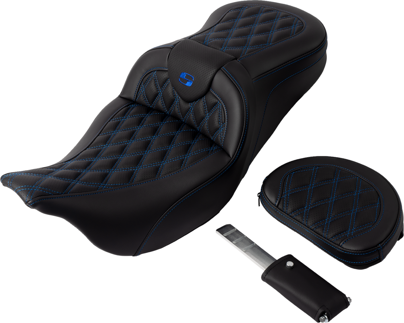Roadsofa™ Seat - With Backrest - Blue Stitch - FL '08-'23