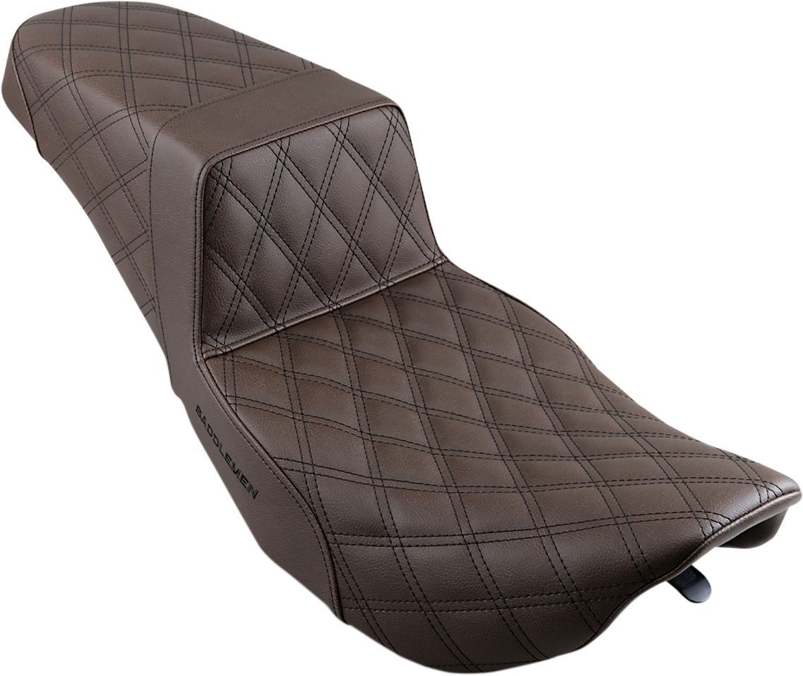Step-Up Seat - Full Lattice Stitch - Brown