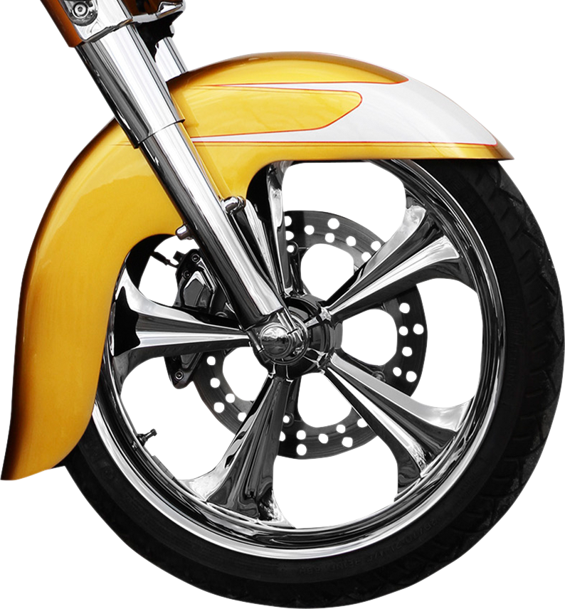 Benchmark Front Fender - Non-Raked - Black - 21" - HD Touring/Trike