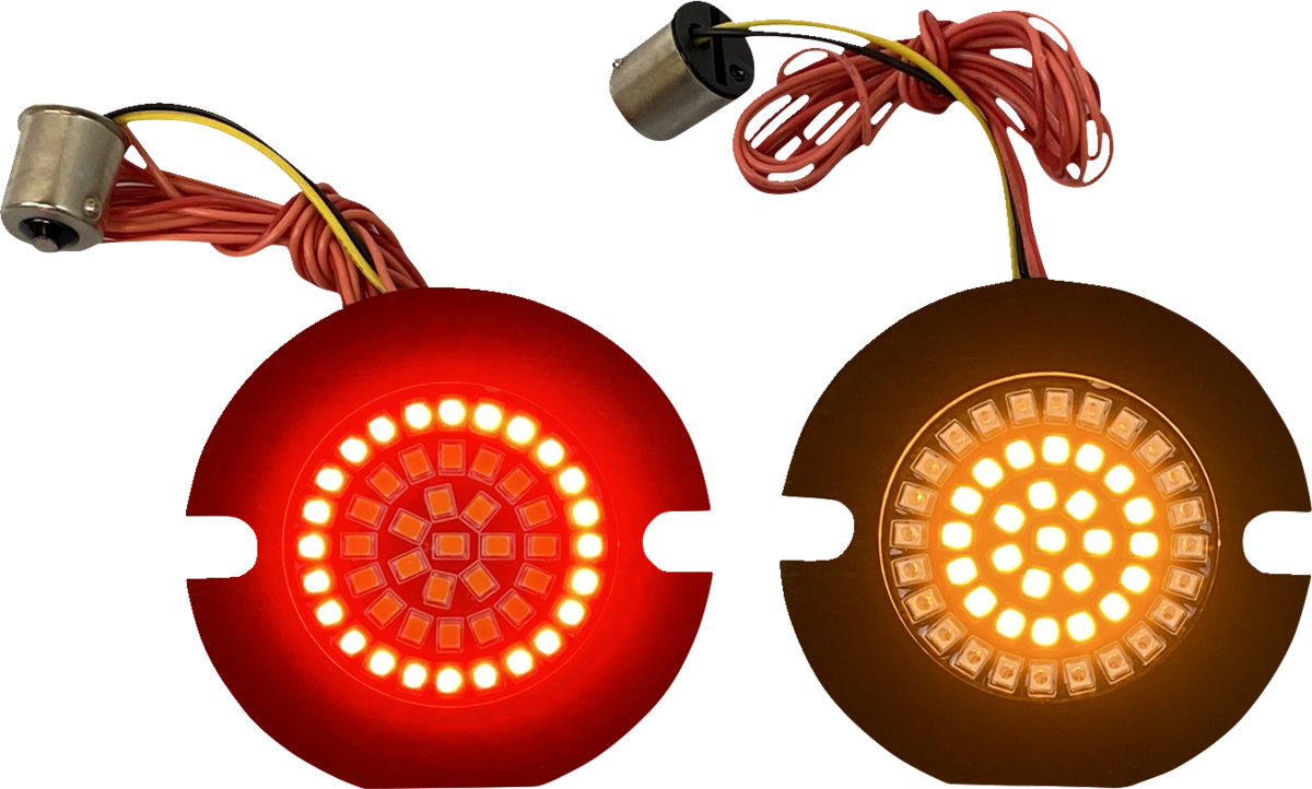 Flat Rear Turn Signal - 1156 - Amber Lens