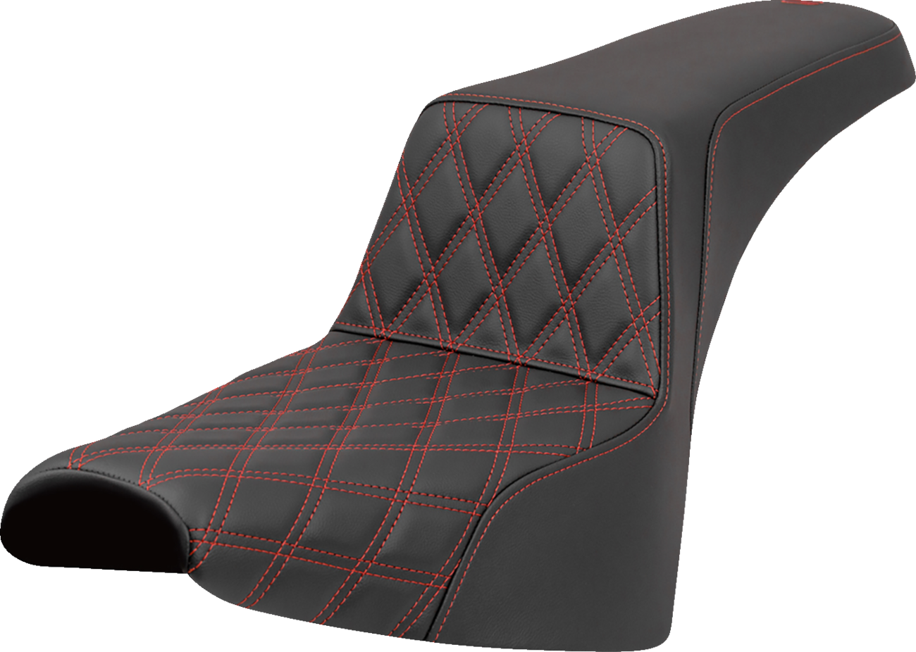 Step-Up Seat - Front Lattice Stitch - Red Stitch - FXST/FXBB '18-'25