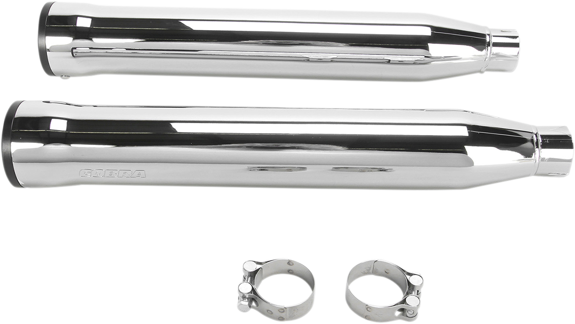 Slip-On Mufflers With Race Pro Tips - 3" - Chrome - '07-'17 FLSTN/FLSTSB/FLSS/FLSTFBS