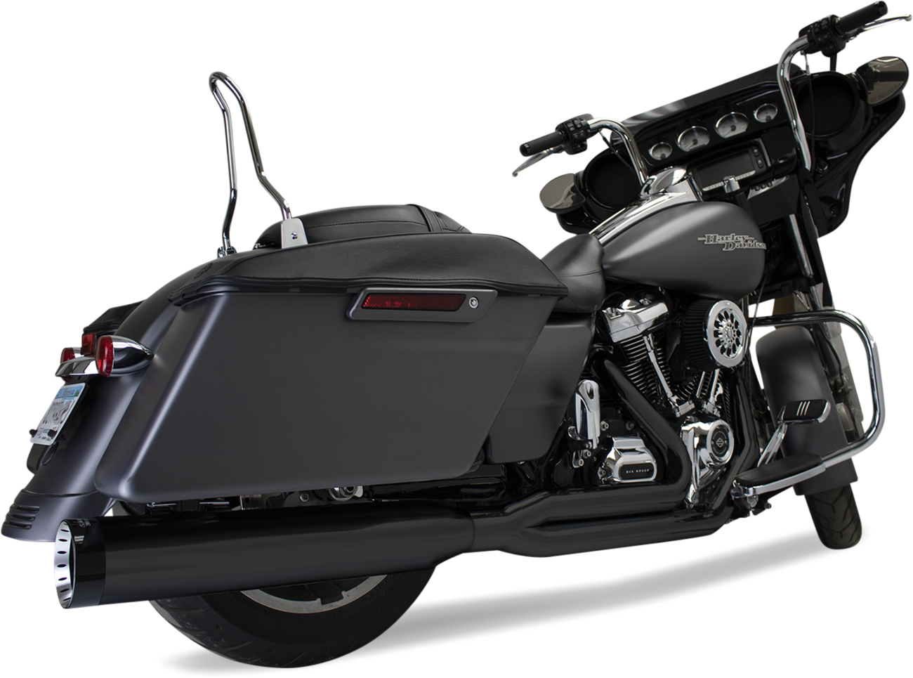 2-Into-1 Outlaw Exhaust System - Black - No End Cap Included
