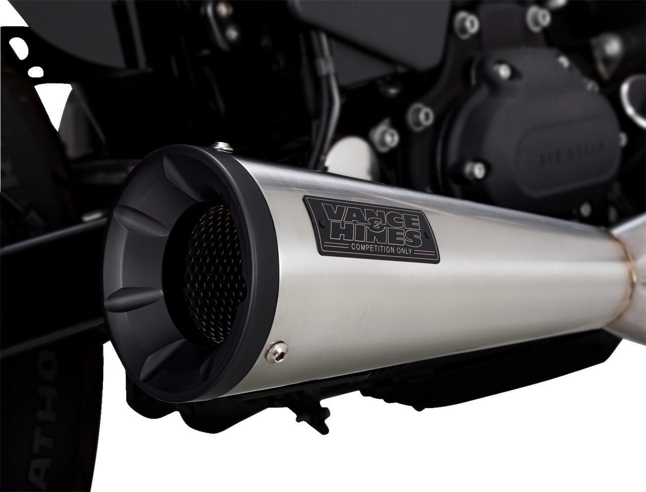 2-Into-1 Upsweep Exhaust System - Brushed - Stainless Steel