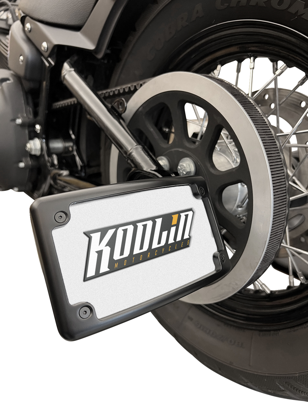 License Plate Bracket - Black - M8 Softail