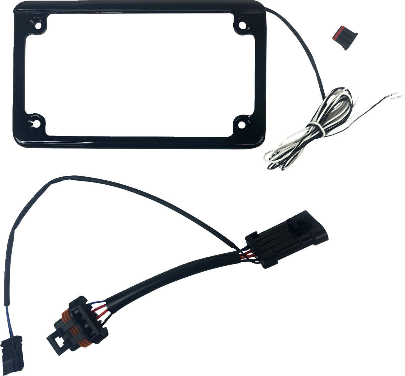 Lighted License Plate Frame - Gloss Black - General