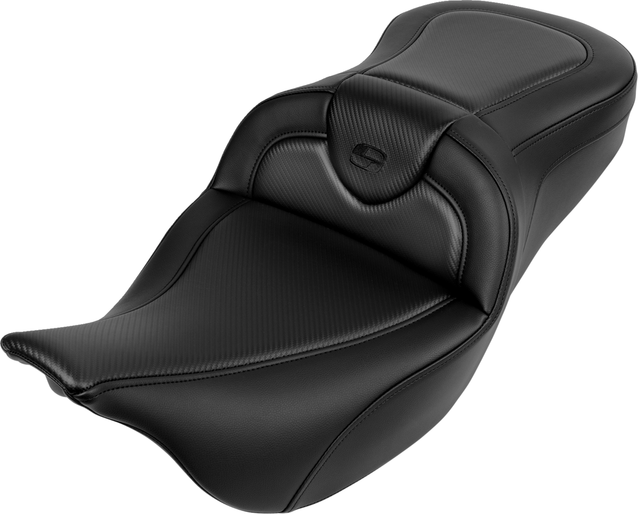 Roadsofa™ Seat - Without Backrest - Carbon Fiber - Black Stitch - 'FL '08-'19
