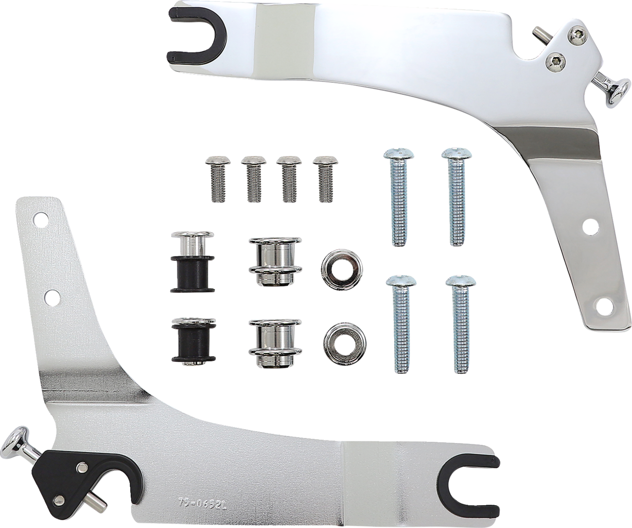 Backrest Kit - 14" - Chrome - Softail