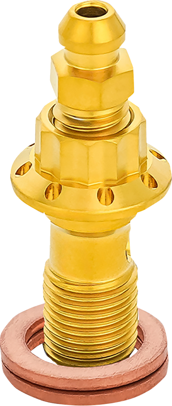 Banjo Bolt With Bleeder - 10mm - Gold