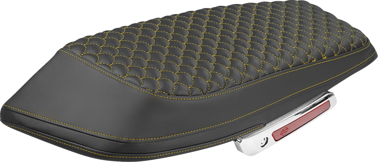 Saddlebag Lid Covers - Dragon Scale - Gold Stitch - FLH/FLT '23-'25