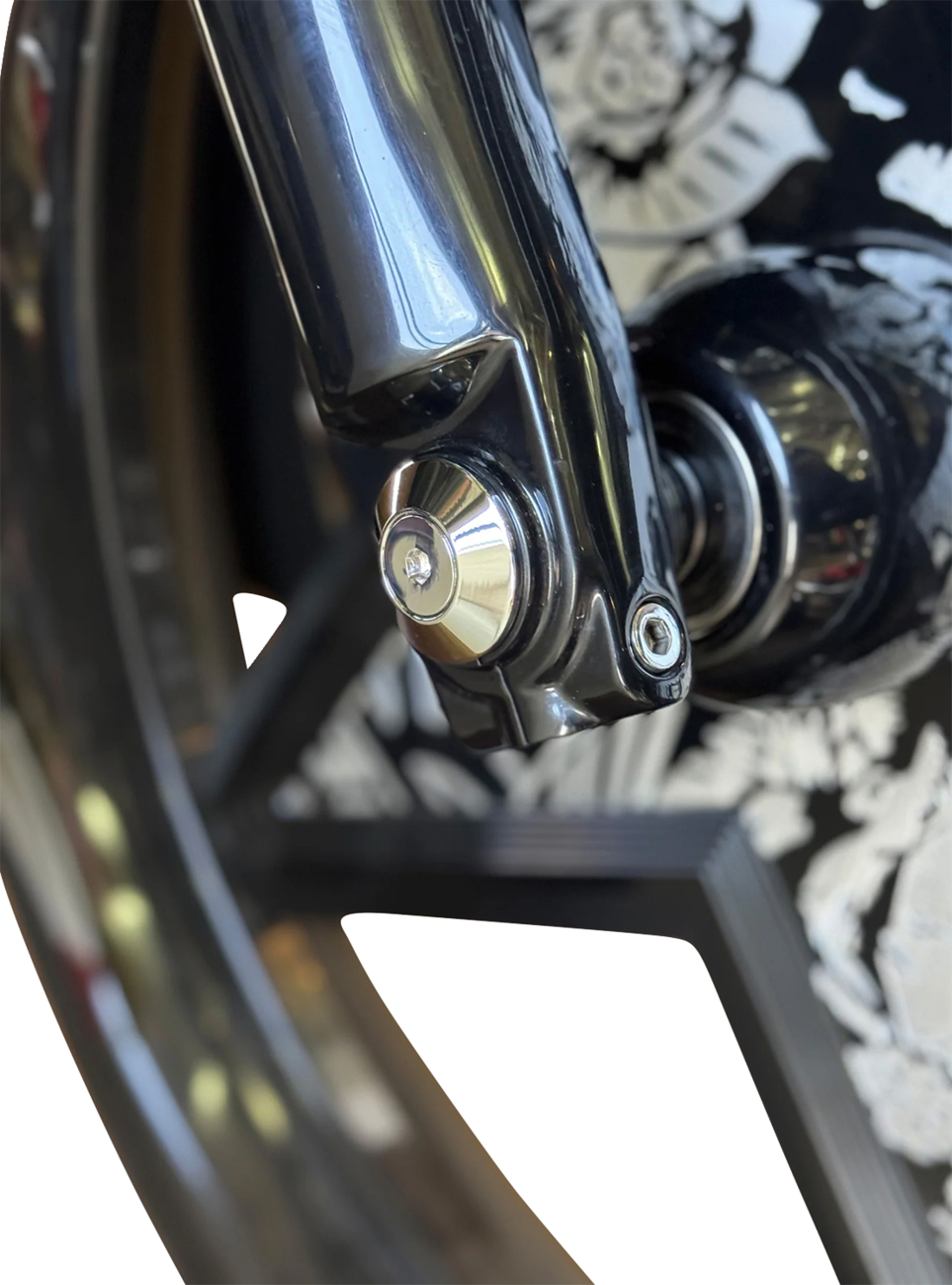 Y-Axle With Smooth Style Axle Cover Kit - Custom - Front - Chrome - 1"