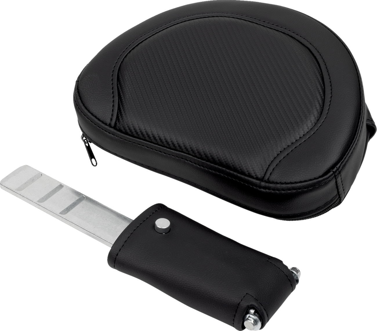 Roadsofa™ Seat - With Backrest - Carbon Fiber - Black Stitch - FL '08-'19