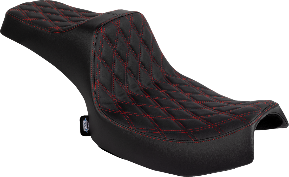 Predator III 2-Up Seat - Vinyl - Double Diamond - Red Stitch - Chieftain '25/Challenger '20-'25