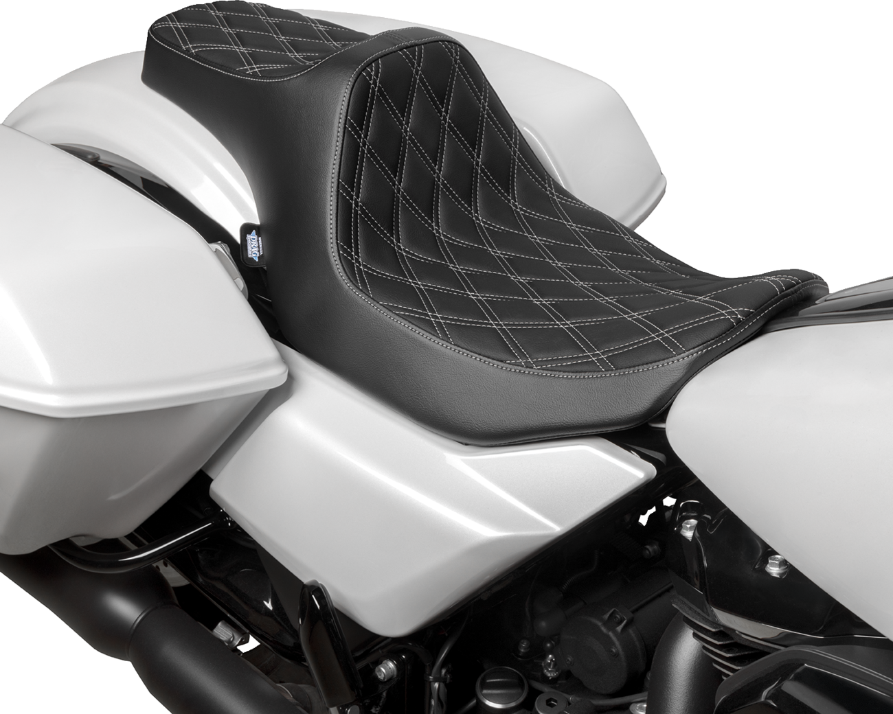 Predator III Seat - Double Diamond - Silver Stitched - FLT/FLH '23-'24