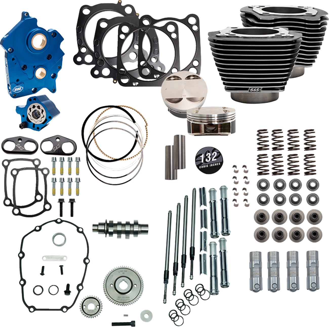 132" Power Pack - 550 Gear Drive - Oil Cooled - Black Granite W/Highlight Fins - 114"/117" M8