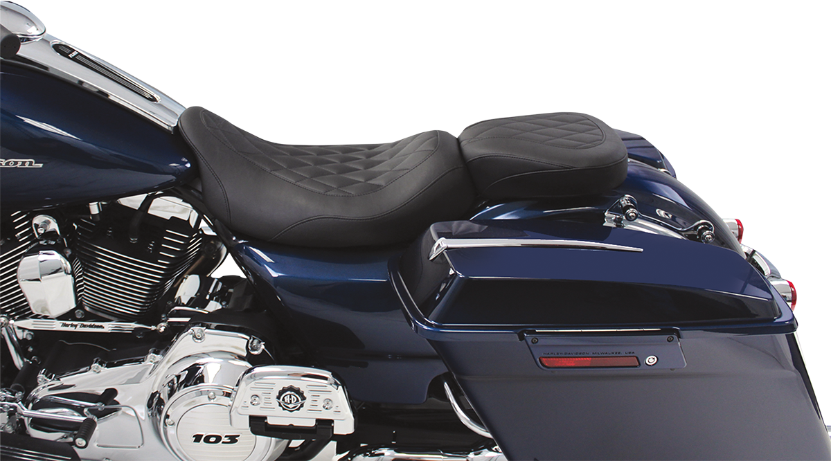 Seat - Wide Tripper™ Solo - Without Backrest - Diamond - Black - FL '08-'25