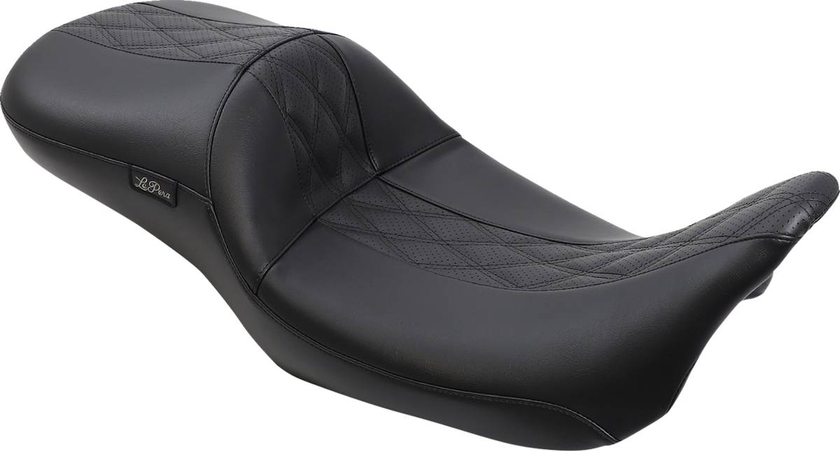 Maverick Daddy Long Legs Seat - Black W/ Black HR Inlay - Double Diamond - FL '08-'23