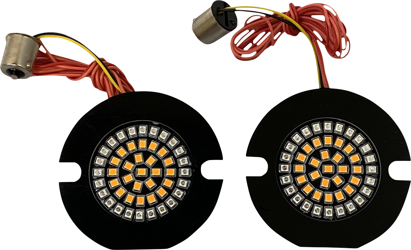 Flat Rear Turn Signal - 1156 - Amber Lens