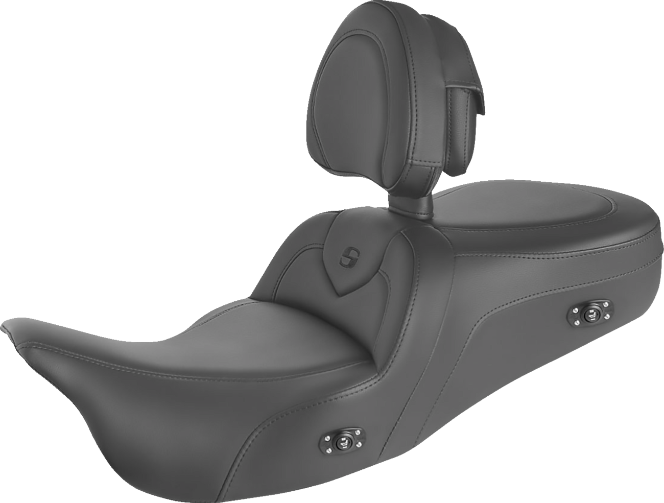 Heated RoadSofa™ Seat - With Backrest - Black W/ Black Stitching - FL' 09-'24