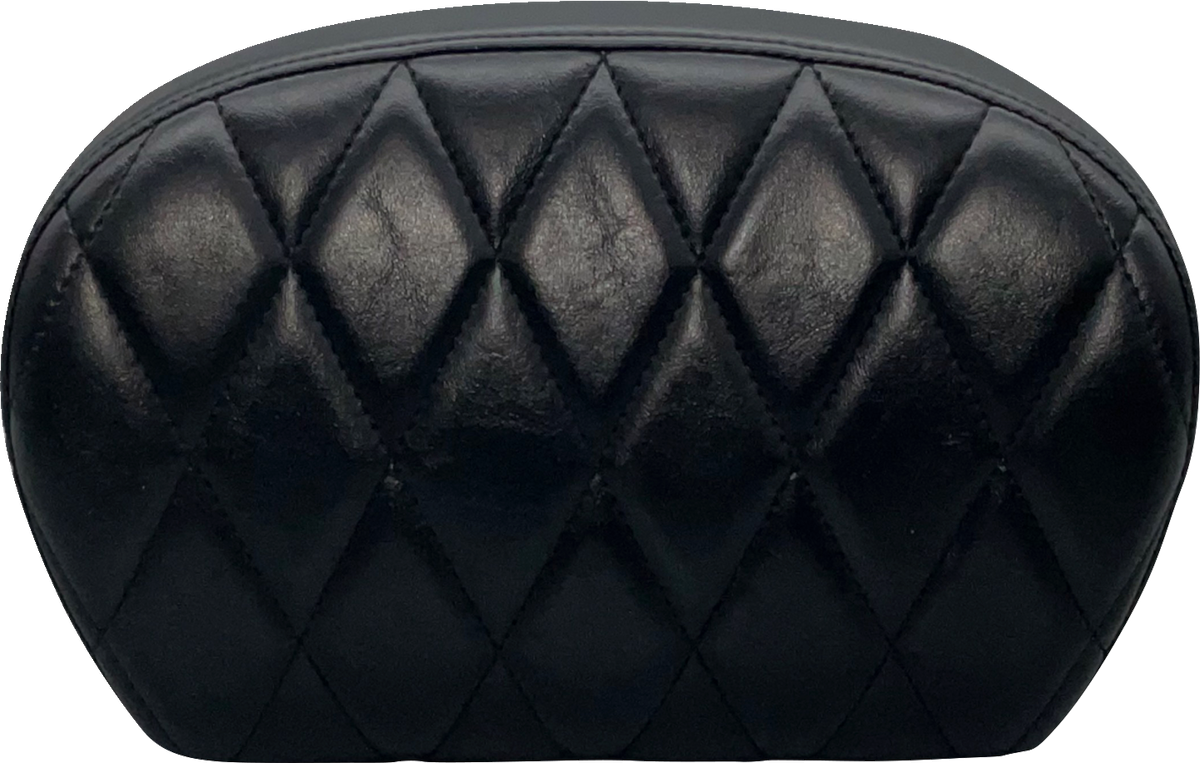 Sissy Bar Pad - Large - Vinyl - Single Diamond - Shiny Black