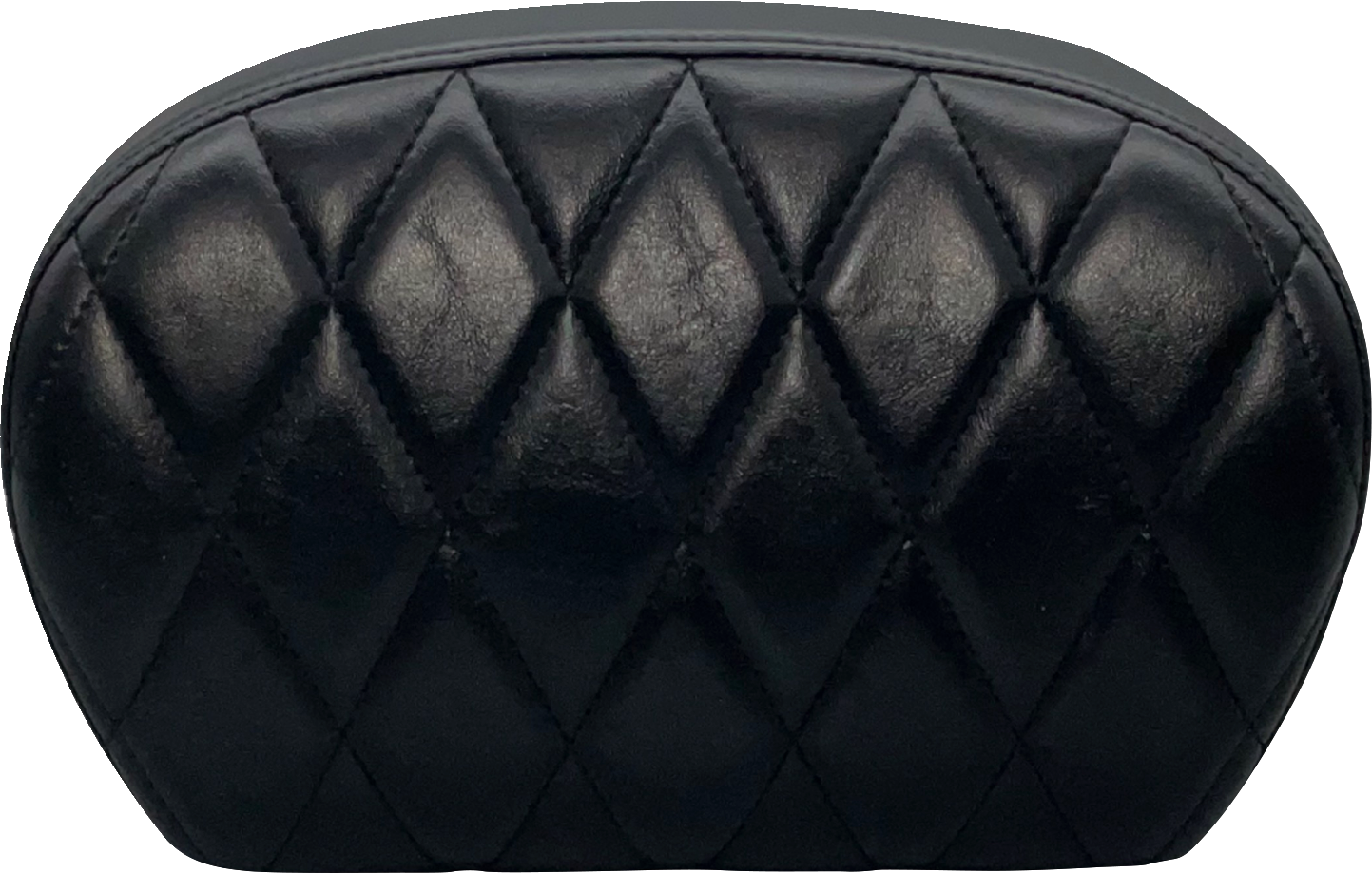 Sissy Bar Pad - Large - Vinyl - Single Diamond - Shiny Black