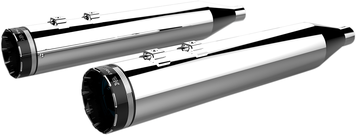 4-1/2" HP-Plus® Slip-On Mufflers - Chrome With Tracer Tip