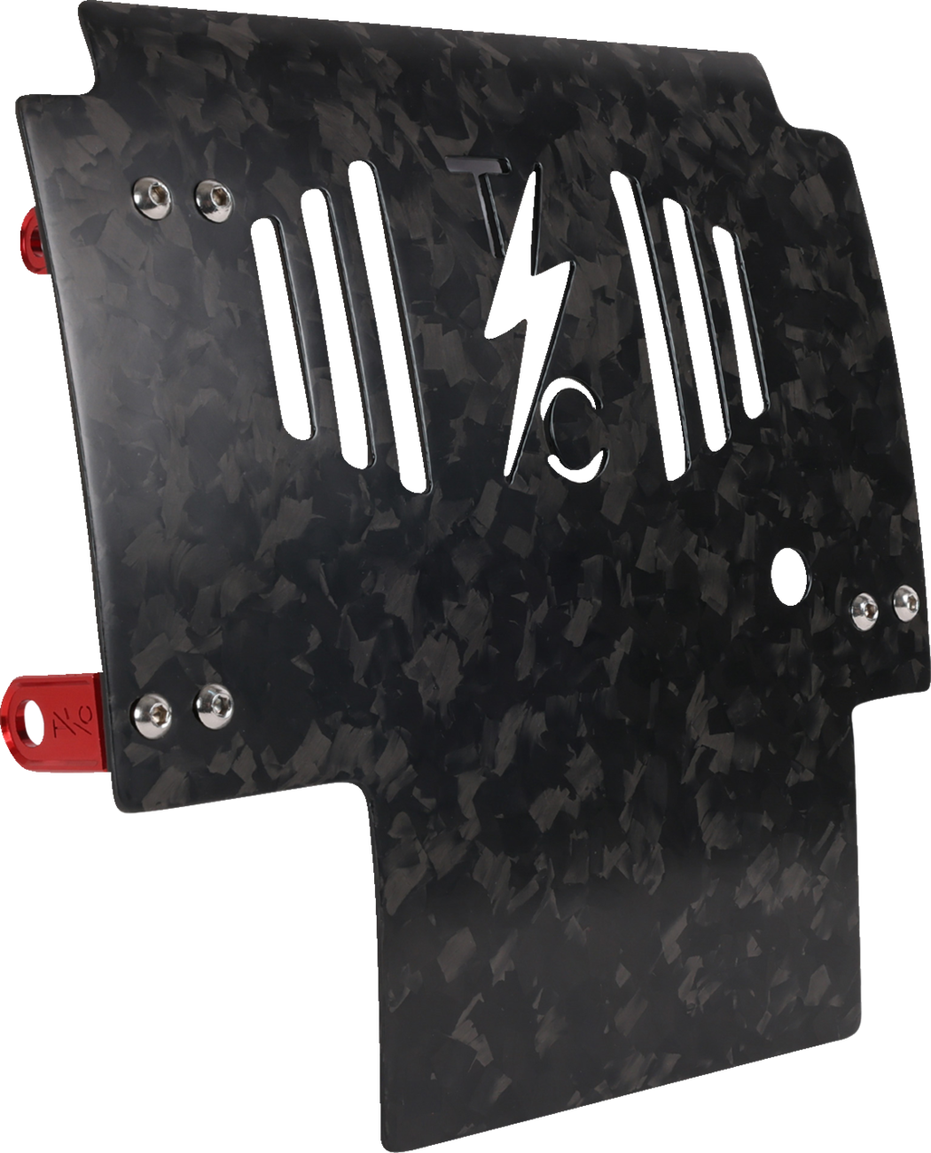 Skid Plate - Carbon Fiber/Forged - With Red Brackets - FLHX/FLTRX